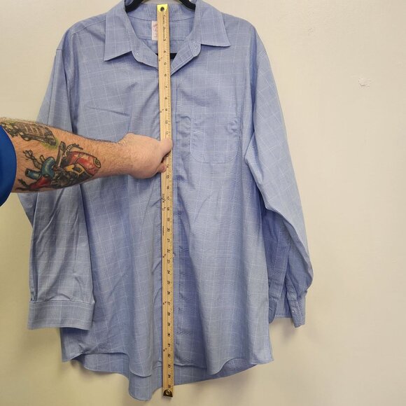 Mens Brooks Brothers Blue & White Checkered Button-Down Shirt 17.5 - Picture 5 of 9